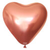 12" Heart - Mirror Rose Gold
