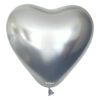 12" Heart - Mirror Silver