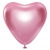 12" Heart - Mirror Pink